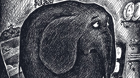 En illustration af den konkrete betydning af talemåden